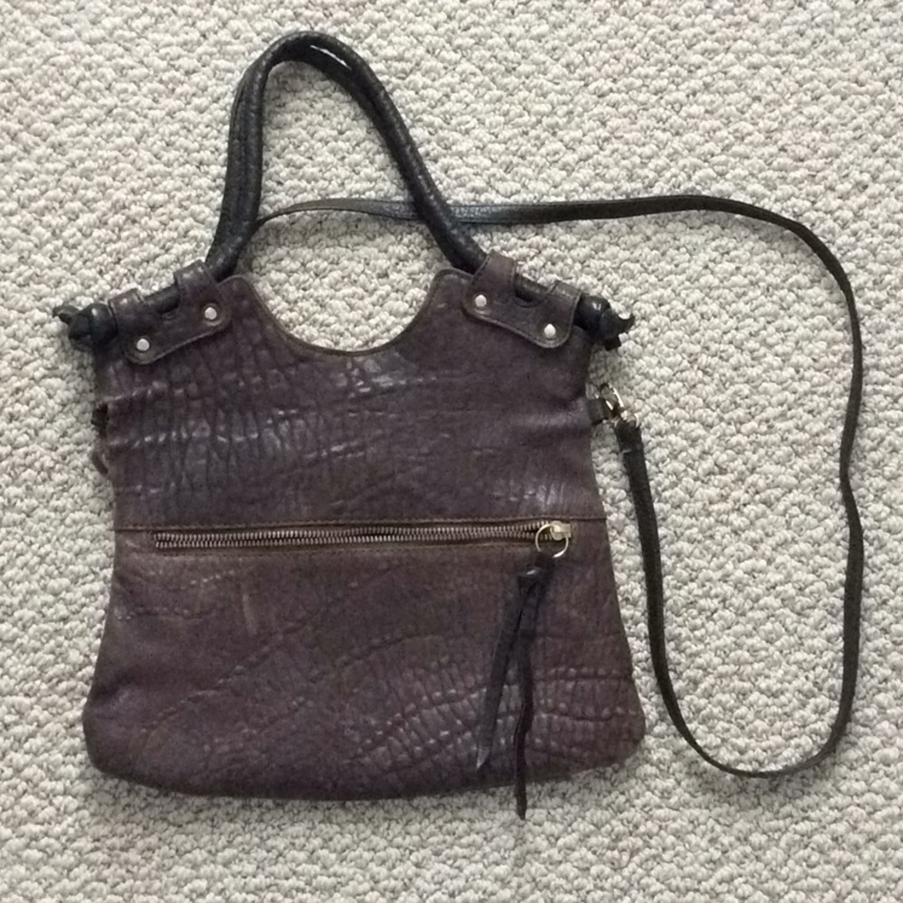 Handmade authentic brown leather bag
